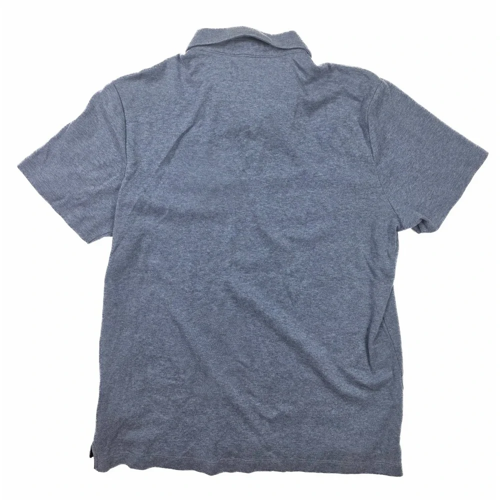 Banana Republic Blue Luxury Touch 1/4 Button Short‎ Sleeve Polo Men's Size L
